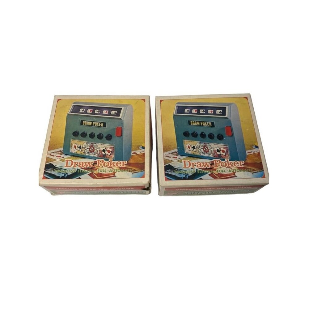 Set of 2 1971 Waco Cordeless Electronic Full Automatic Draw Poker Not Tested In